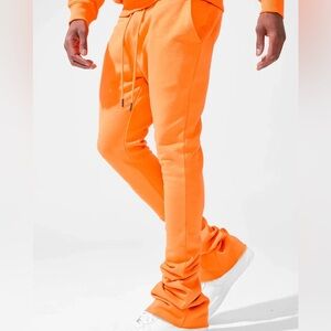 JORDAN CRAIG UPTOWN STACKED SWEATPANTS (ORANGE)